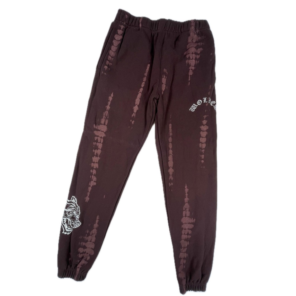Darc Sport SHE Wolves Tie Dye Sweatpants Small Maroon Joggers Limited 441/1000